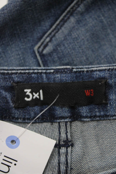 3x1 Womens Low Rise Skinny Blue Jeans Size 24