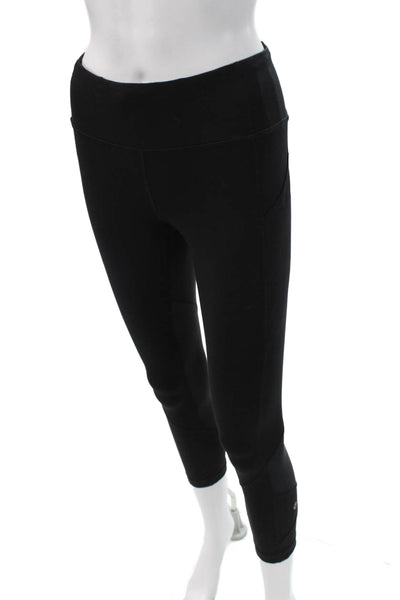 Lululemon Women Black Capri Leggings Nylon Zip Size 4