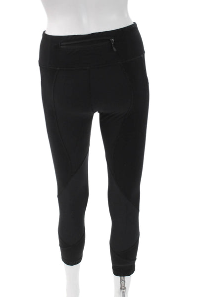 Lululemon Women Black Capri Leggings Nylon Zip Size 4