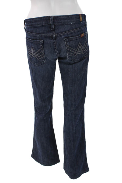 7 For All Mankind Womens Dark Blue Bootcut Jeans Size 26