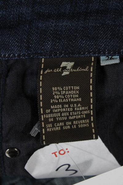 7 For All Mankind Womens Dark Blue Bootcut Jeans Size 26