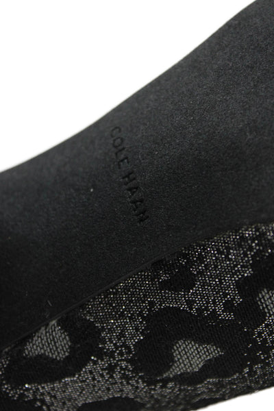 Cole Haan Grand.OS Womens Animal Print Pumps Silver Black Size 7 B