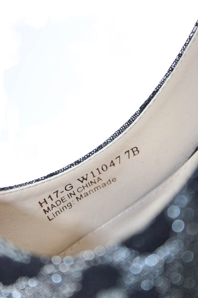 Cole Haan Grand.OS Womens Animal Print Pumps Silver Black Size 7 B