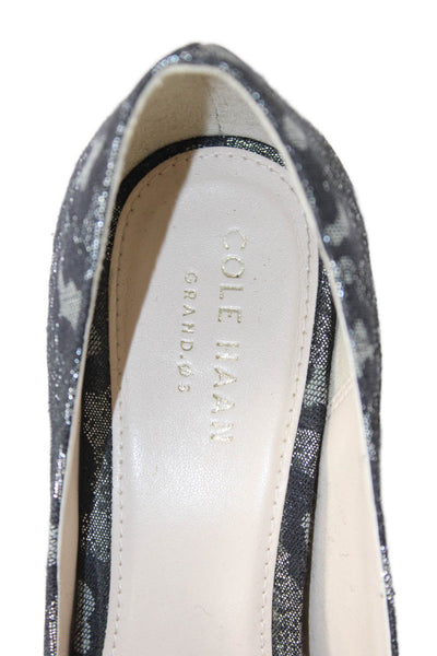 Cole Haan Grand.OS Womens Animal Print Pumps Silver Black Size 7 B