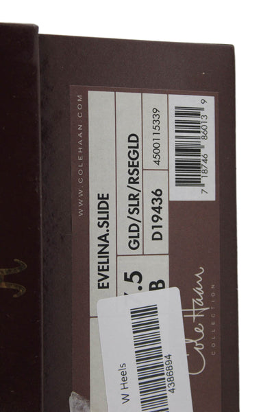 Cole Haan Grand.OS Womens Animal Print Pumps Silver Black Size 7 B