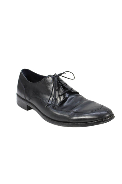 Cole Haan Mens Leather Lace Up Dress Shoe Oxfords Black Size 10 Medium