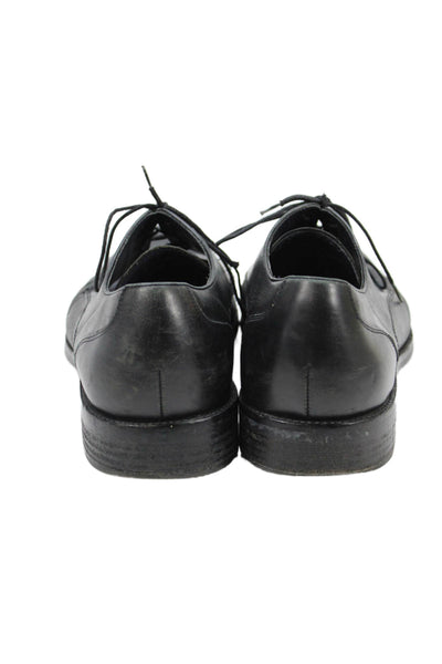 Cole Haan Mens Leather Lace Up Dress Shoe Oxfords Black Size 10 Medium