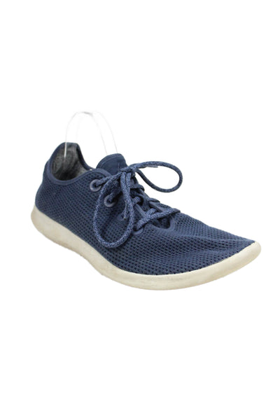 Allbirds Mens Lace Up Wool Runner Sneakers Navy Blue Size 12