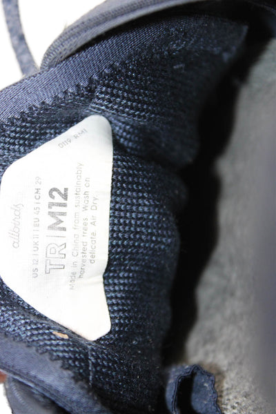 Allbirds Mens Lace Up Wool Runner Sneakers Navy Blue Size 12