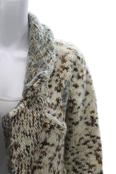 Save The Queen Women Beige Boho Button Cardigan Long Sleeve Size S