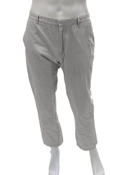 Calvin Klein Mens Cropped Chino Gray Size 32