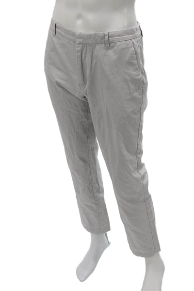 Calvin Klein Mens Cropped Chino Gray Size 32
