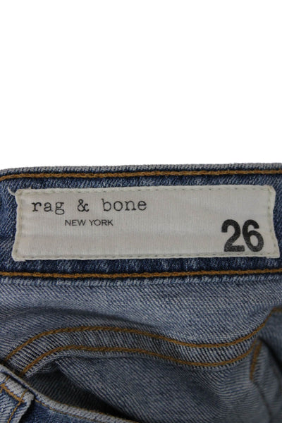 Rag & Bone Womens Cropped Ankle Jeans Blue Size 26
