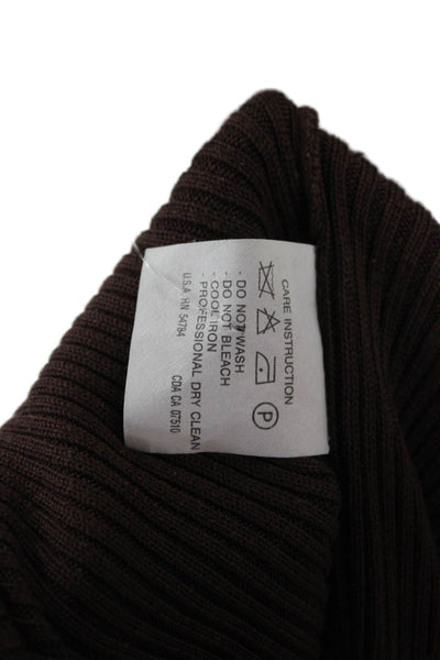 Emanuel Emanuel Ungaro Womens Striped Silk Short Sleeve T-Shirt Brown Size S