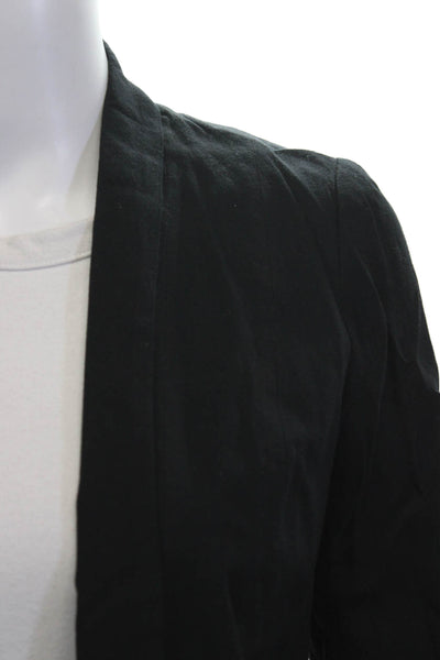 Franchi Women Black V-Neck Rayon Long Sleeve Classic Blazer Size XS