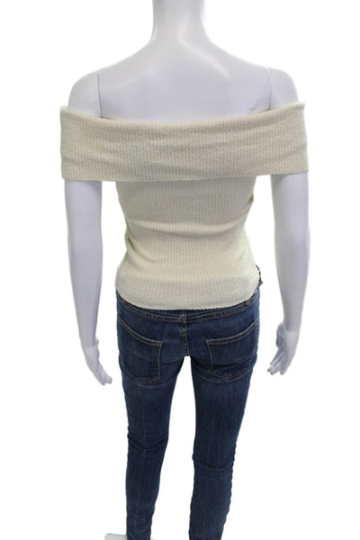Pixie Market Womens Beige Button Short Sleeve Top Size XS