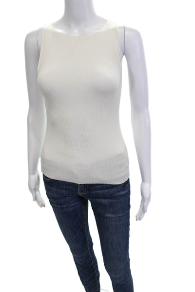 & Other Stories Women High Neck Sleeveless Basic Tank White Size XS