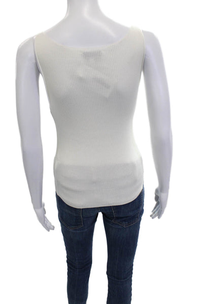 & Other Stories Women High Neck Sleeveless Basic Tank White Size XS