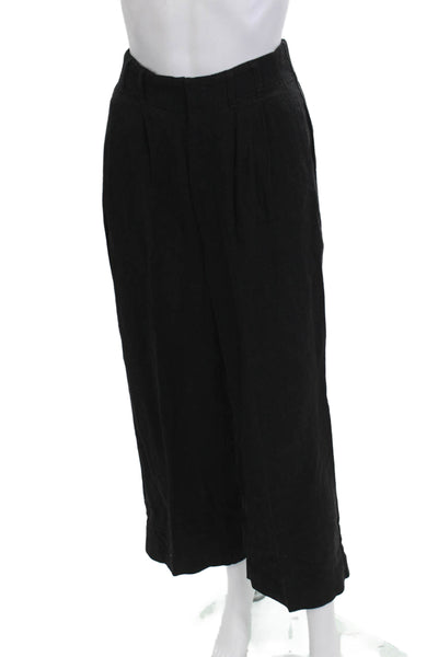 Z Supply Women Cropped Dress Pants Black Button Closure Size XS