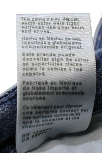 AG Adriano Goldschmied Women Cropped Straight Mid Rise Blue Jeans Size 24