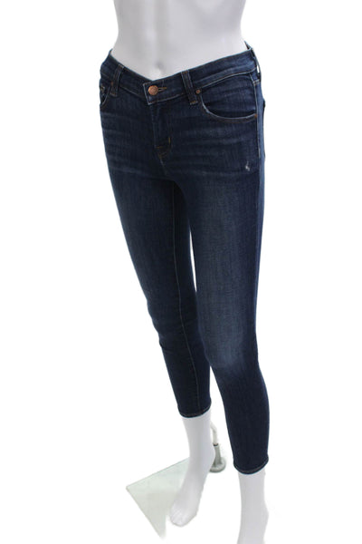 J Brand Womens Ankle Skinny Jeans Dark Blue Size 23