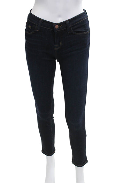 J Brand Women Ankle Skinny Dark Blue Mid Rise Jeans Size 24