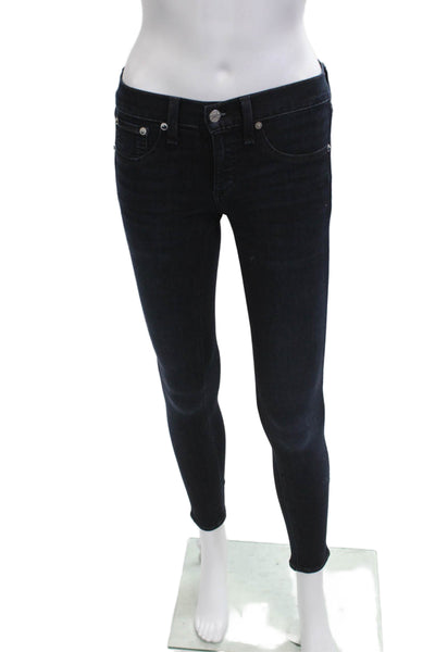 Rag & Bone Jean Womens Ankle Skinny Dark Blue Jeans Size 25