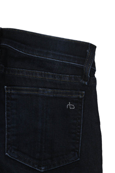 Rag & Bone Jean Women Skinny Jeans Dark Blue Mid Rise 27in Inseam Size 24