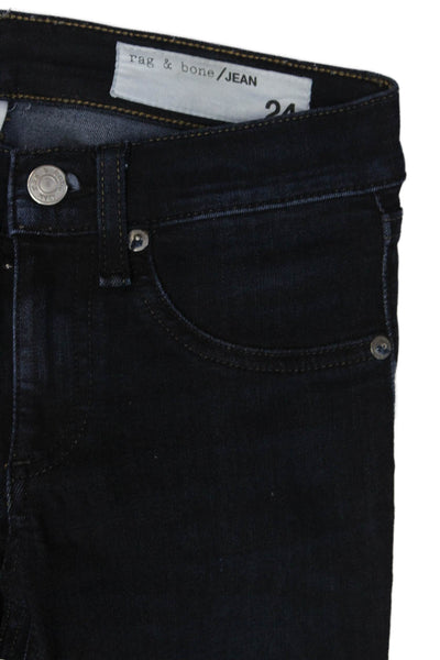 Rag & Bone Jean Womens Skinny Dark Blue Jeans Size 24