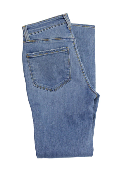 L Agence Women Skinny Jeans Light Blue High Rise Designer Size 23