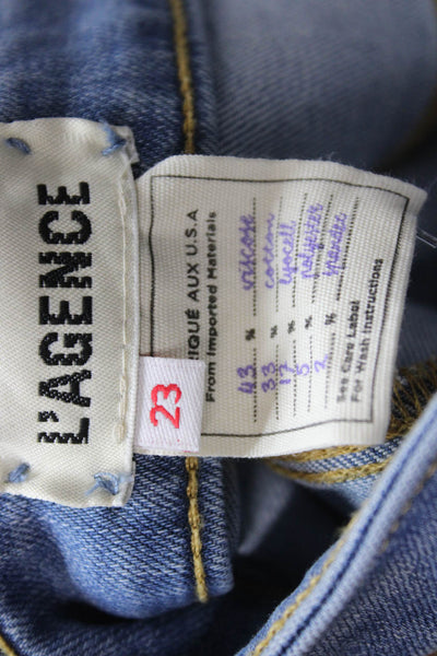 L Agence Women Skinny Jeans Light Blue High Rise Designer Size 23