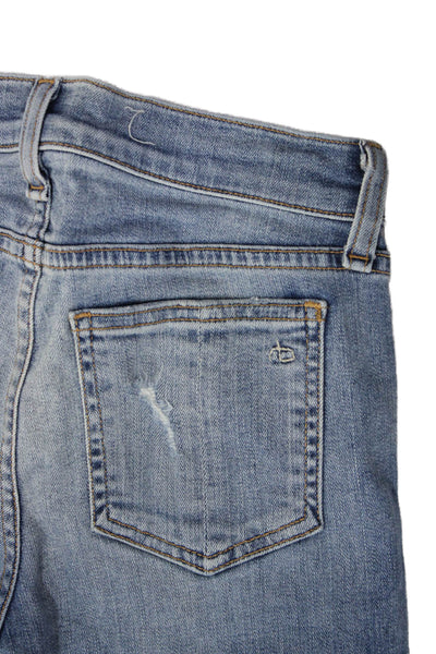 Rag & Bone Jean Womens Skinny Jeans Blue Button Petite Size 23