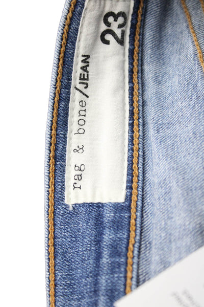 Rag & Bone Jean Womens Skinny Jeans Blue Button Petite Size 23