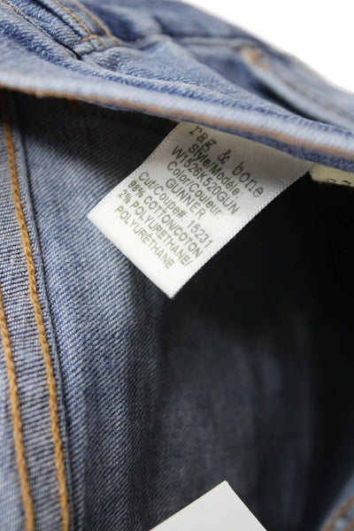 Rag & Bone Jean Womens Skinny Jeans Blue Button Petite Size 23