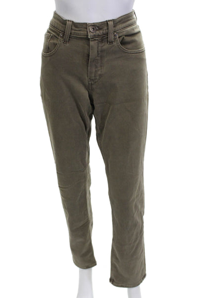 Paige Mens Chino Khakis Pants Brown Mid Rise 30in Inseam Size 31