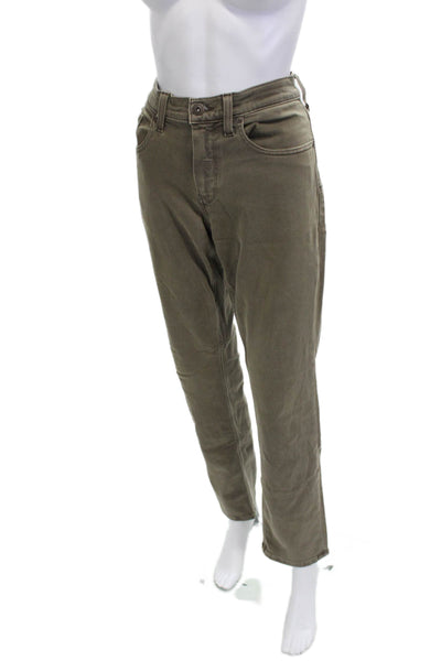 Paige Mens Chino Khakis Pants Brown Mid Rise 30in Inseam Size 31