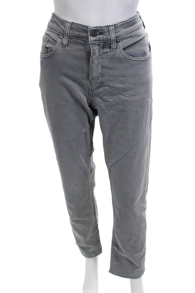 Paige Unisex Cropped Denim Dress Pants Gray Mid Rise Inseam 30 Size 31