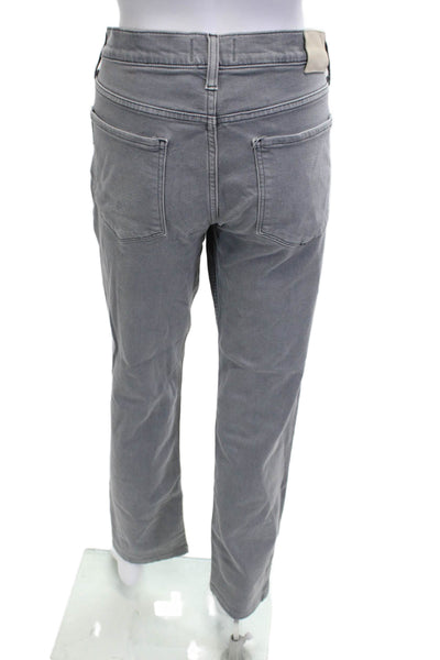 Paige Unisex Cropped Denim Dress Pants Gray Mid Rise Inseam 30 Size 31