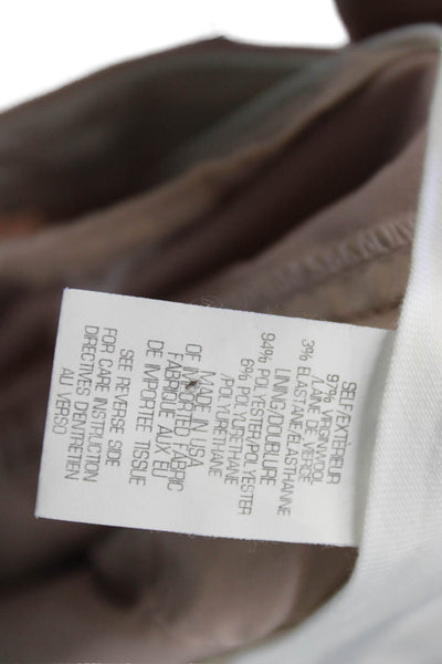 Theory Women Ankle Cropped Dress Pants Beige Virgin Wool Size 28