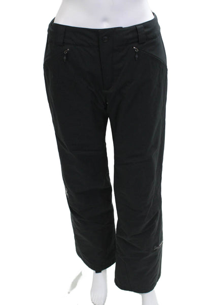 Spyder Womens Snow Pants Black Polyester Button Size 4