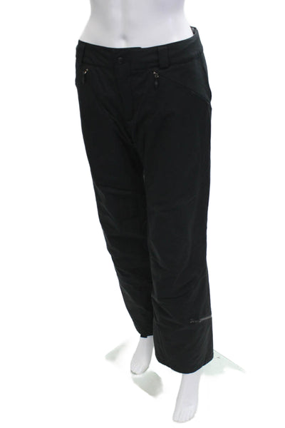 Spyder Womens Snow Pants Black Polyester Button Size 4