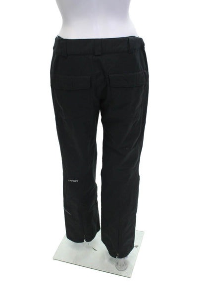 Spyder Womens Snow Pants Black Polyester Button Size 4