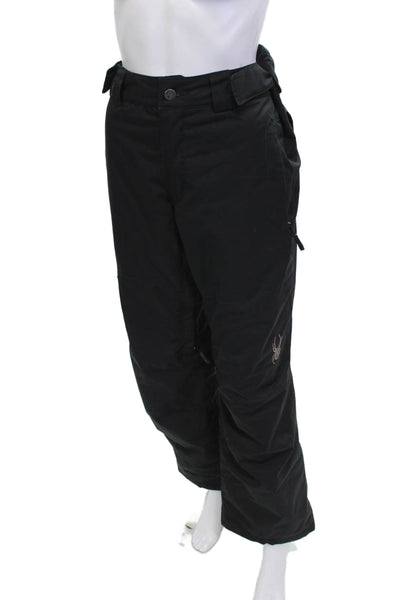 Spyder Mens Cargo Snow Pants Black Button 100% Polyester Outdoor Size M