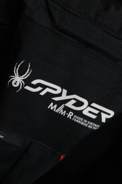 Spyder Mens Cargo Snow Pants Black Button 100% Polyester Outdoor Size M