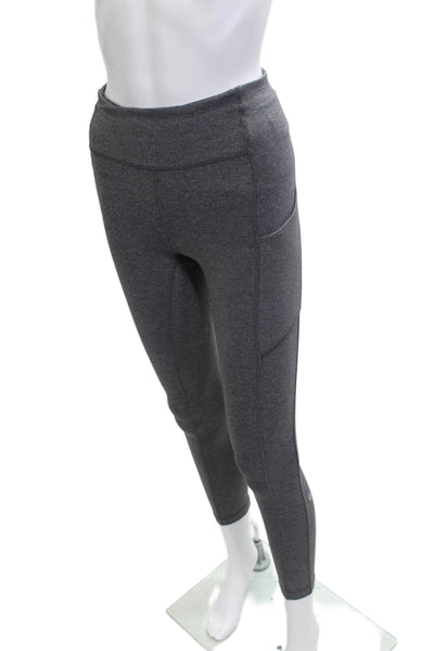 Lululemon Womens Dark Gray Nylon Ankle Leggings Zip Closure Size 4