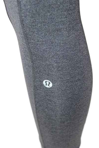 Lululemon Womens Dark Gray Nylon Ankle Leggings Zip Closure Size 4