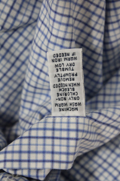 Ralph Lauren Mens Plaid Print Button Down Shirt Blue Size M