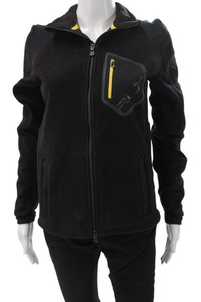 RLX Ralph Lauren Women Windbreaker Black Collared Zip Polyester Size M