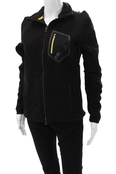 RLX Ralph Lauren Women Windbreaker Black Collared Zip Polyester Size M