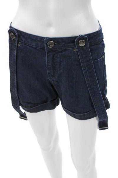 Marc By Marc Jacobs Unisex Dark Blue Cotton Stretch Designer Shorts Size 2